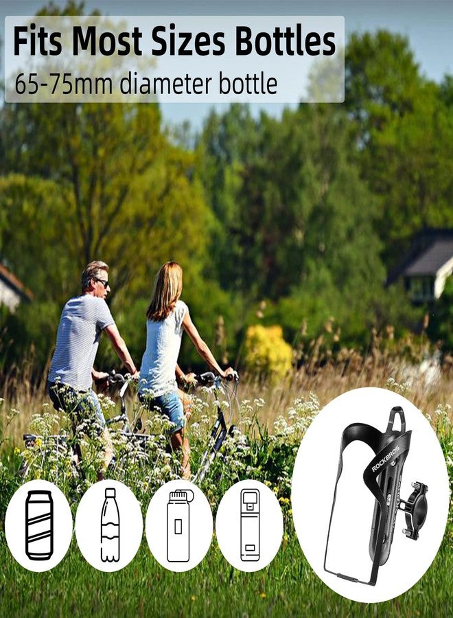 ROCKBROS Bike Cup Holder,2-in-1 Bicycle Bottle Bracket Aluminum Alloy Water Bottle Cages,Universal Rotation Cup Drink Holders for Bike Handlebars,Motorcycle,MTB,Boat,Walker,Wheelchair,Stroller，Black - Image 4