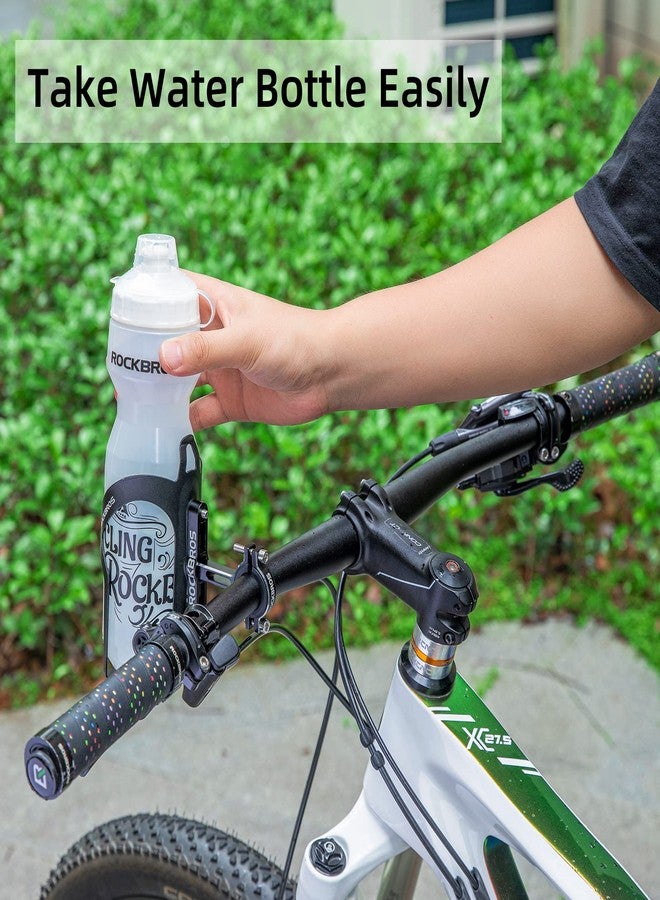 ROCKBROS Bike Cup Holder,2-in-1 Bicycle Bottle Bracket Aluminum Alloy Water Bottle Cages,Universal Rotation Cup Drink Holders for Bike Handlebars,Motorcycle,MTB,Boat,Walker,Wheelchair,Stroller，Black - Image 5
