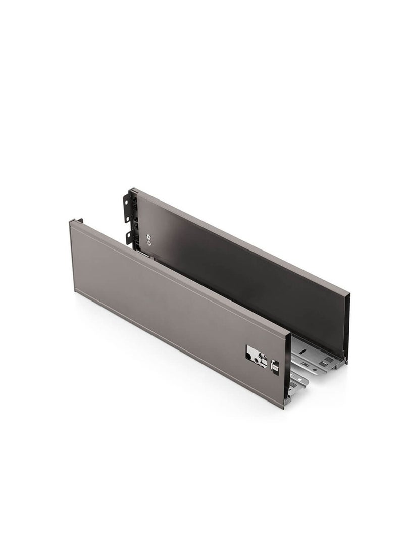 STARKE Cabinet Drawer Box Complete with Slides Anti-Rust Aviation Aluminum Alloy Drawer Box Set, 99 mm Back Pannel 12mm Ultra Thin Mid-Cut Drawer Grey (Jane Series Mid-Cut) (490-500 mm)  - Image 3
