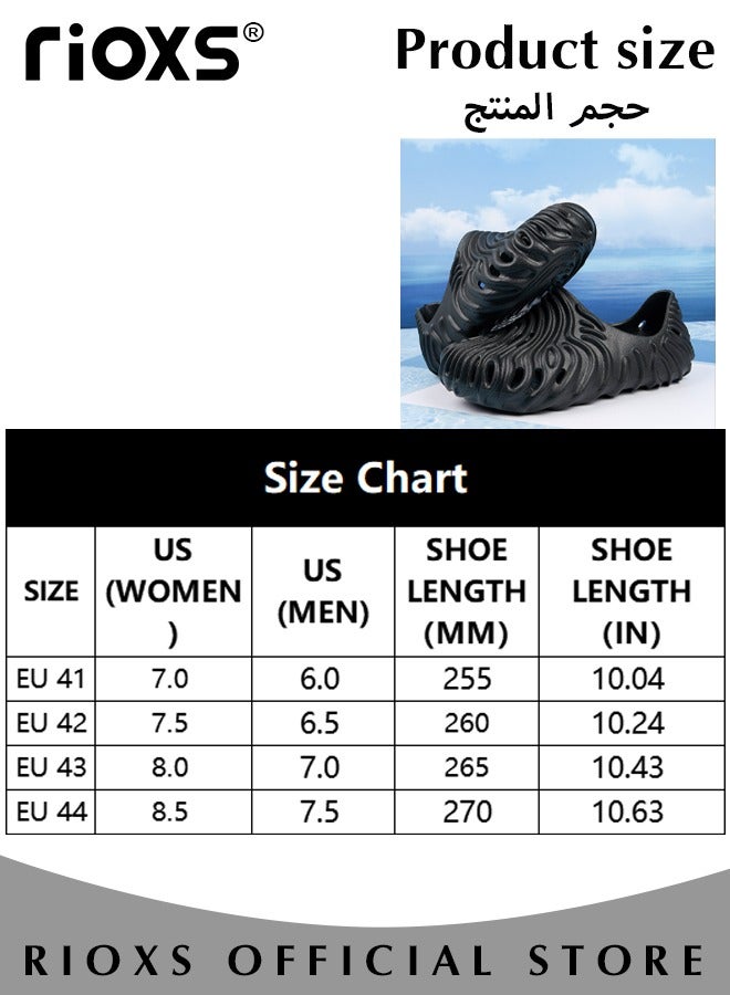 RIOXS Men's Summer Casual Holey Shoes Soft Beach Slippers Non-Slip Foam Runners Comfort Outdoor Indoor Sandals  - Image 4