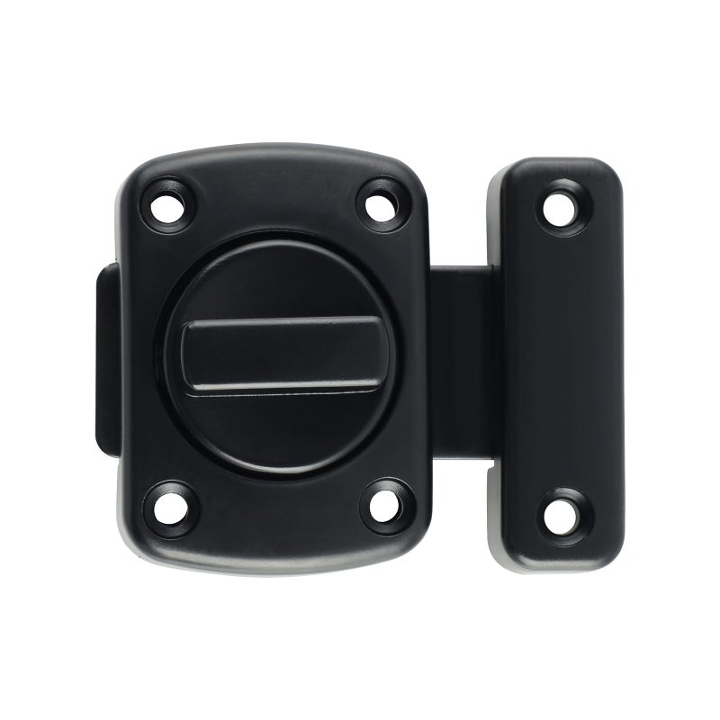 Alise Gate Latch Slide Bolt Latches LockMedium Size Safety Double Sided Rotate Gate Hardware for Storage Box CabinetShed Door Black63mmx55m MS220EB
