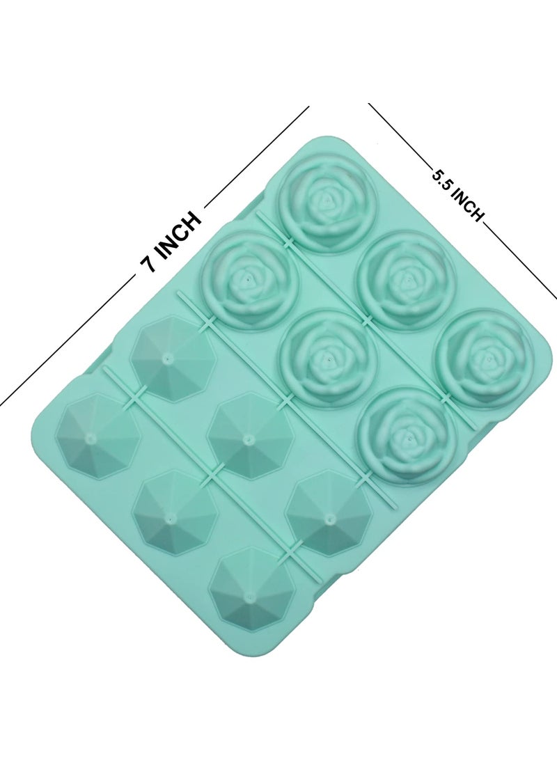 Confidence - Confidence Reusable Flower and Diamond Shape Ice Cube Tray - Image 1