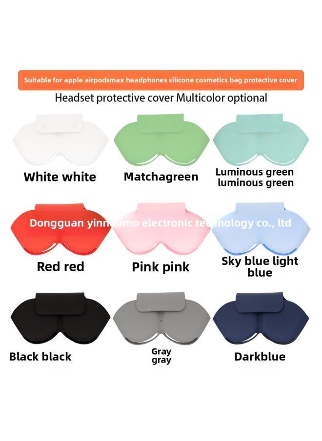 Generic - Applicable To Apple AirPods Max Headset Protective Cover Silicone Storage Bag Drop-resistant Dustproof Sleep Headset-Color:Gray-Model:Silicone Storage Bag - Image 1