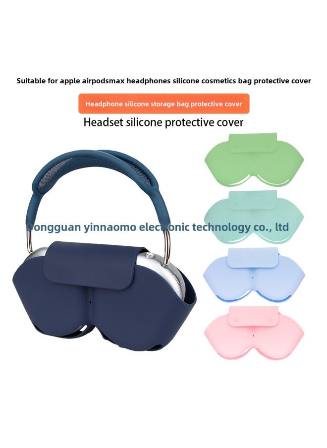 Generic - Applicable To Apple AirPods Max Headset Protective Cover Silicone Storage Bag Drop-resistant Dustproof Sleep Headset-Color:Gray-Model:Silicone Storage Bag - Image 1