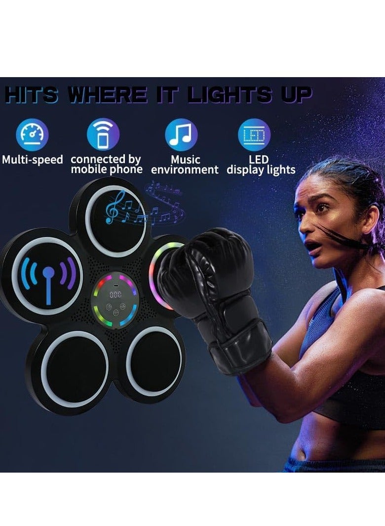 آلة ملاكمة موسيقية جديدة موديل 2025 مثبتة على الحائط مع قفازات فاخرة، وسادة ملاكمة موسيقية مثبتة على الحائط، آلة تدريب موسيقى ملاكمة للبالغين - Image 3