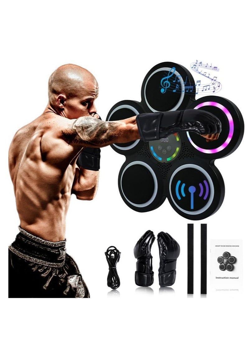 آلة ملاكمة موسيقية جديدة موديل 2025 مثبتة على الحائط مع قفازات فاخرة، وسادة ملاكمة موسيقية مثبتة على الحائط، آلة تدريب موسيقى ملاكمة للبالغين - Image 1