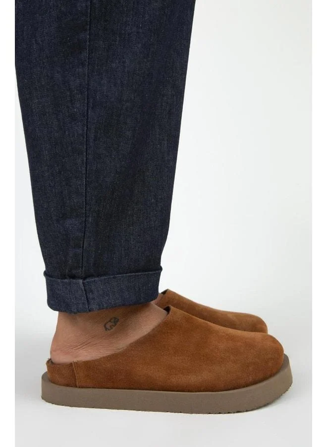 (Jana) Women's Genuine Leather Flat Platform Slipper