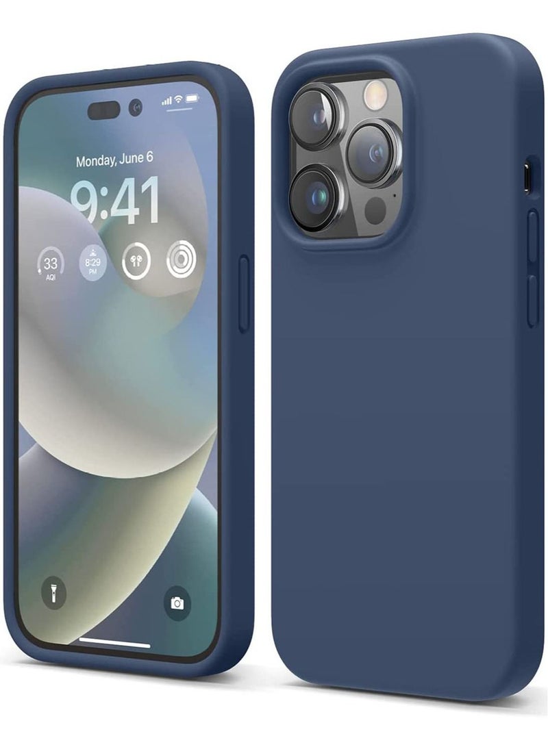 Elago Silicone Case Cover for iPhone 14 Pro - Jean Indigo - Image 1