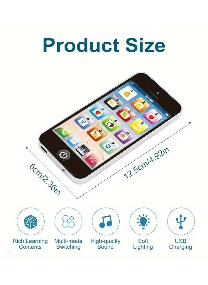 TWEGGON - Toy Play Music Cell Phone Mobile Phone Learning English Education Gift for Baby Kids Assorted Colours - Image 1