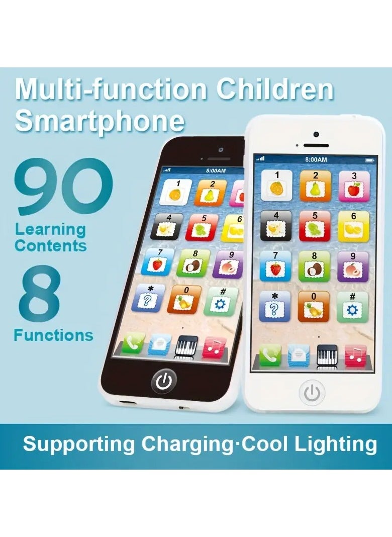 TWEGGON - Toy Play Music Cell Phone Mobile Phone Learning English Education Gift for Baby Kids Assorted Colours - Image 1