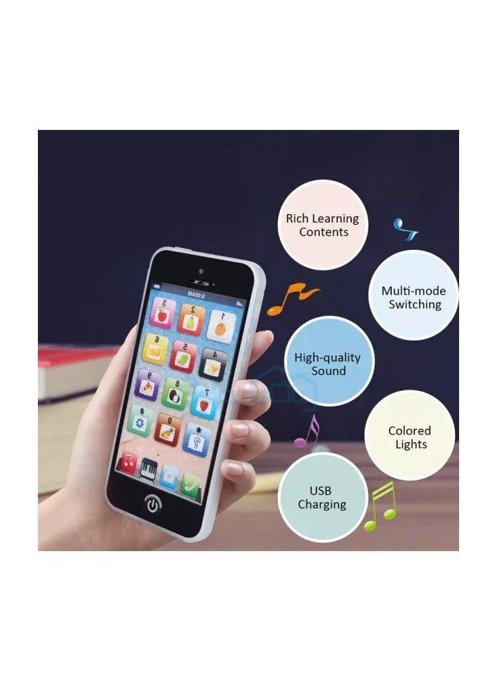 TWEGGON - Toy Play Music Cell Phone Mobile Phone Learning English Education Gift for Baby Kids Assorted Colours - Image 1