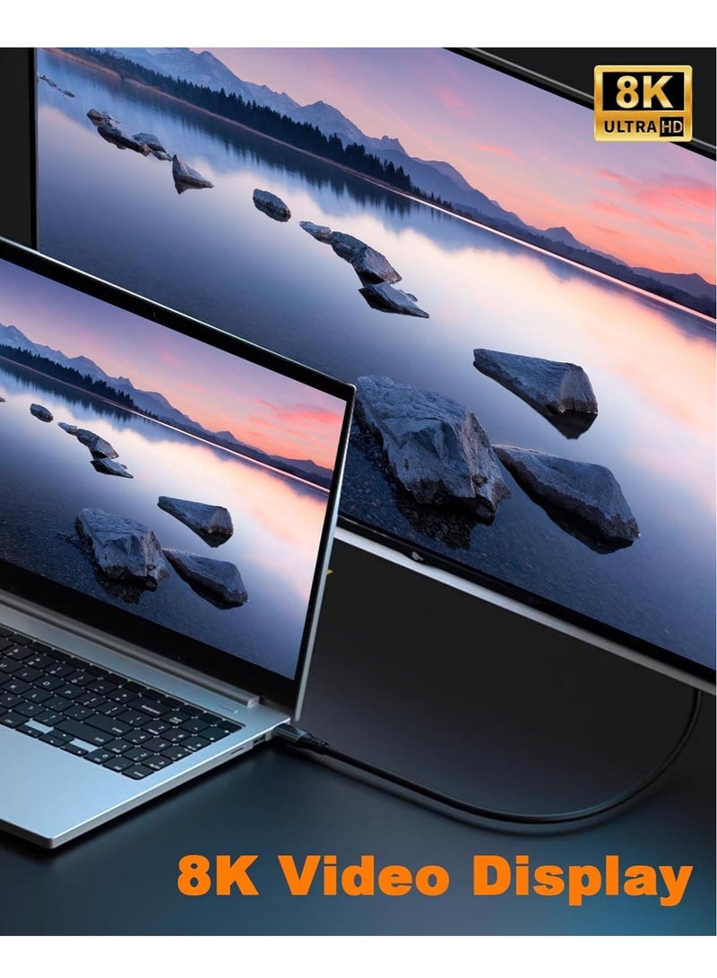 Xefor Short USB C to USB C Cable, USB 3.2 Gen 2 20Gbps Data Transfer & 100W Power Delivery Fast Charging Supports 8K Video at 60Hz for Thunderbolt 3 MacBook Pro, 1m  - Image 5