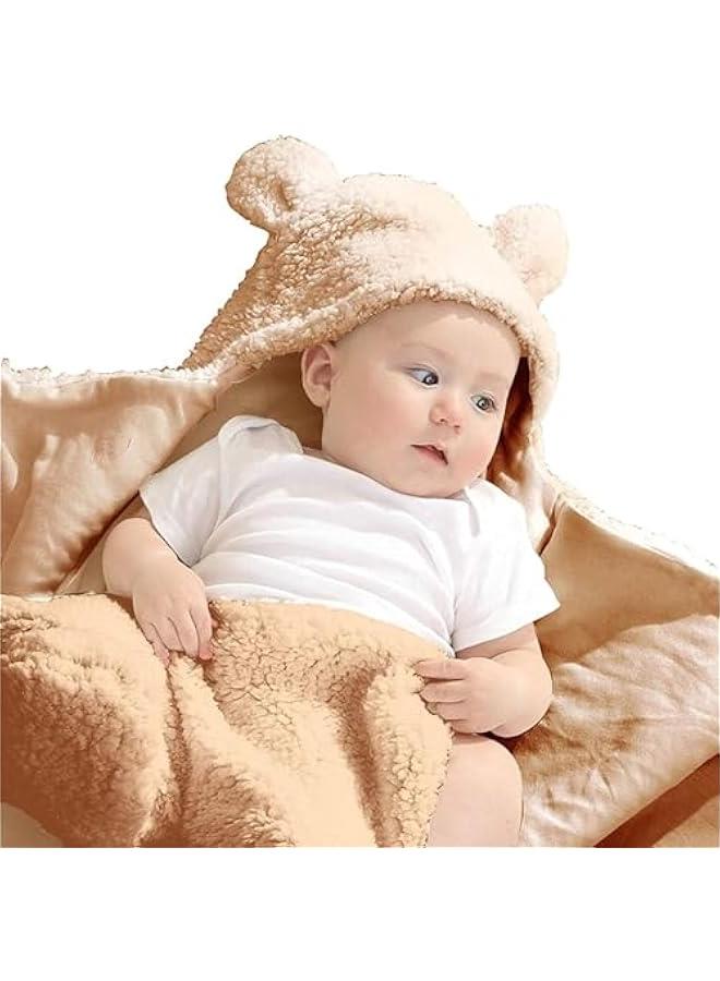 Gonice Baby Swaddle Blanket, Ultra-Soft Plush Essential for Infants 0-6 Months, Receiving Swaddling Wrap, Ideal Newborn Registry and Toddler Boy Accessories, Perfect Baby Girl Shower Gift (Brown) - Image 4