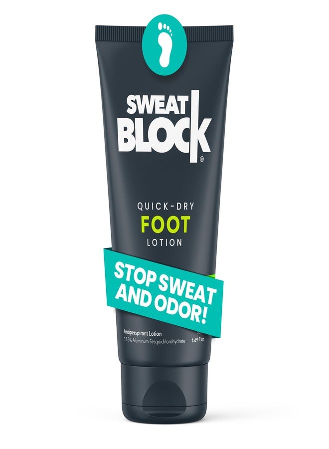 SweatBlock Foot Antiperspirant Lotion 1.69 fl oz for Excessive Sweating and Foot Odor Quick-Dry Hyperhidrosis Aid Eliminates Stinky Feet Non-Irritating Dermatologist Tested Formula for Men and Women - Image 1
