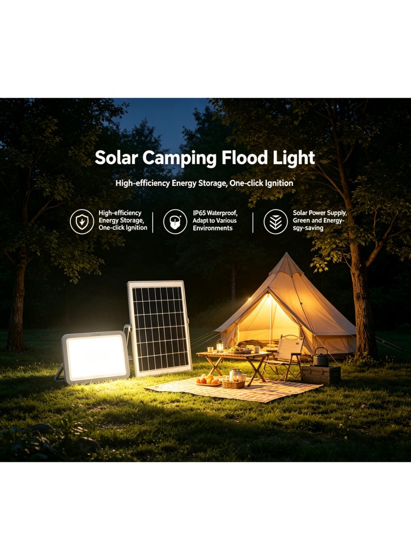 JORTAN Intelligent solar light, 3000W courtyard outdoor LED energy-saving white light, automatically lights up at night, never cuts off power on rainy days, bursts all night, equipped with fast charging solar panels, can be remotely controlled, IP66 all-weather waterproof, ABS high temperature resistant shell. - Image 4