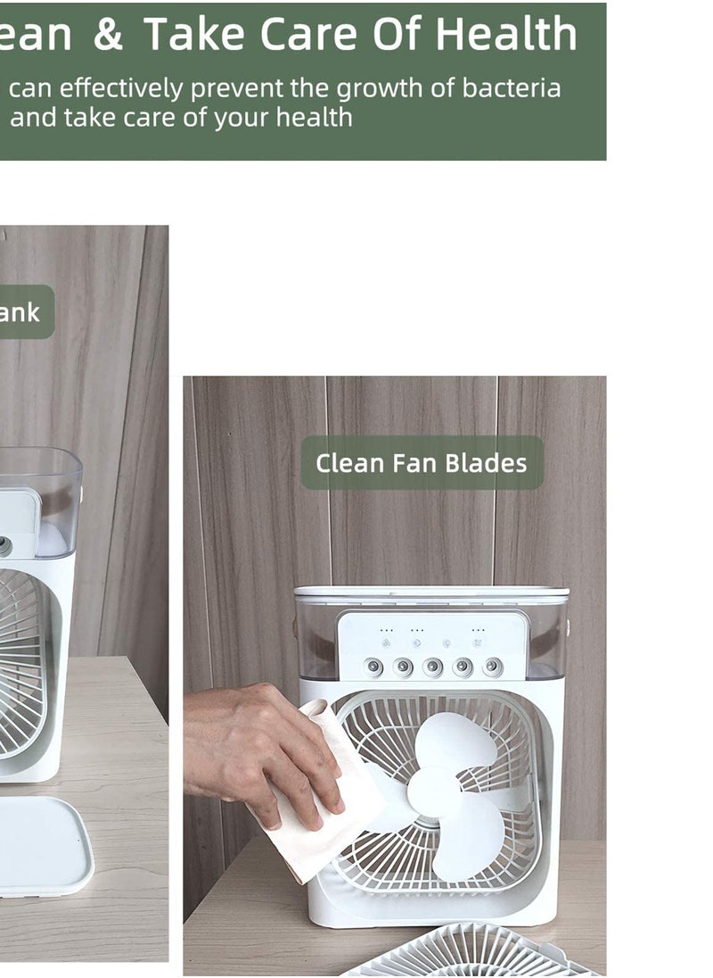 Toshonics - Portable 5-in-1 Air Cooler Fan: Fast Cooling, Humidifier, Timer, USB Powered - Ideal for Home, Office, and Travel - Image 1