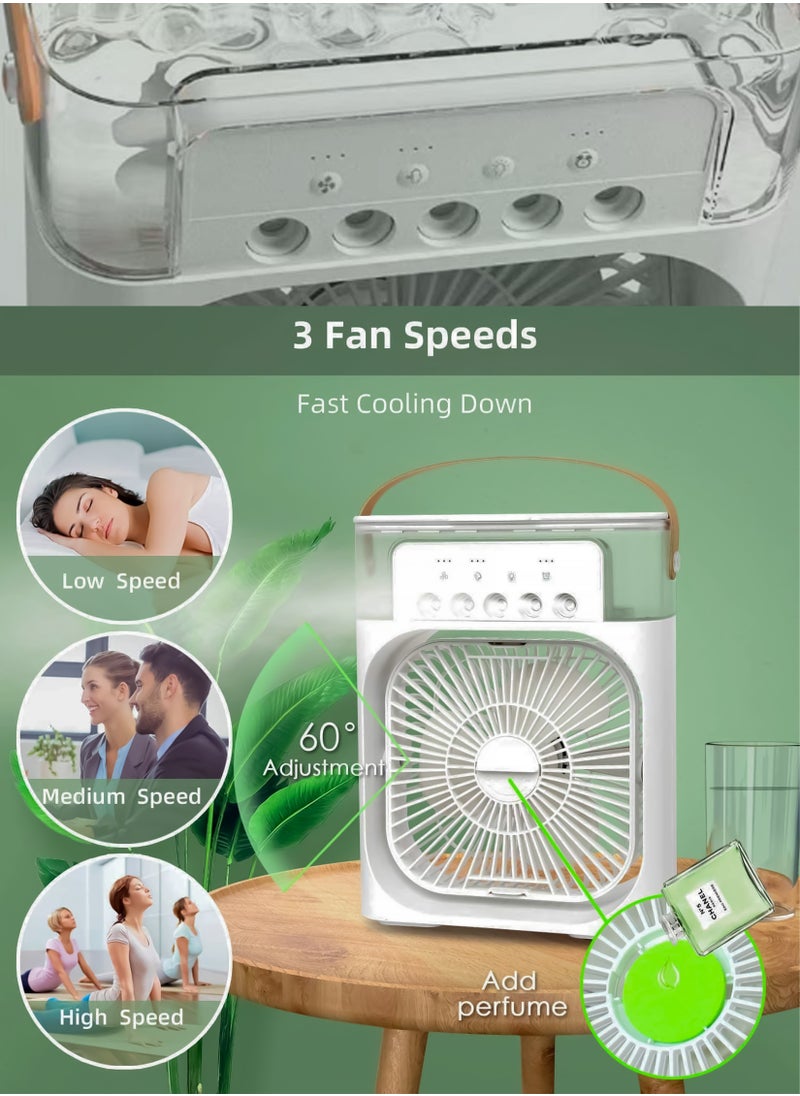 Toshonics - Portable 5-in-1 Air Cooler Fan: Fast Cooling, Humidifier, Timer, USB Powered - Ideal for Home, Office, and Travel - Image 1