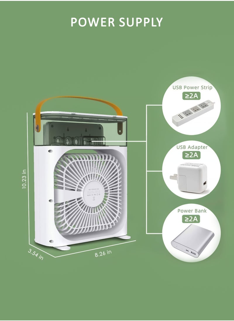 Toshonics - Portable 5-in-1 Air Cooler Fan: Fast Cooling, Humidifier, Timer, USB Powered - Ideal for Home, Office, and Travel - Image 1
