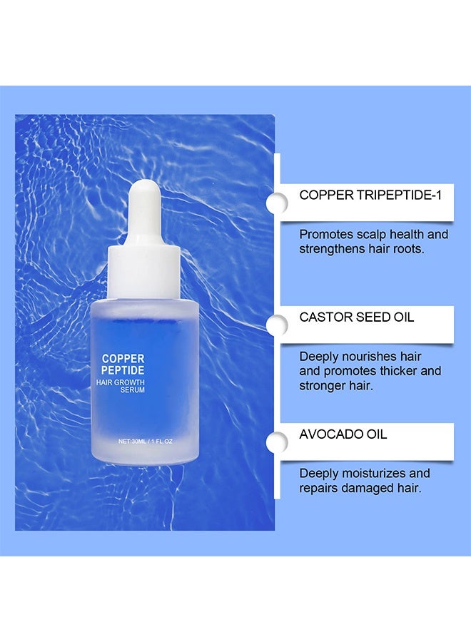 OUHOE Copper Peptides Hair Growth Serum,Advanced Copper Peptide Hair Regrowth Serum,Copper Peptide for Women Men,Copper Peptide Serum for Hair Loss,Copper Peptide Formula for Hair 30ml - Image 2