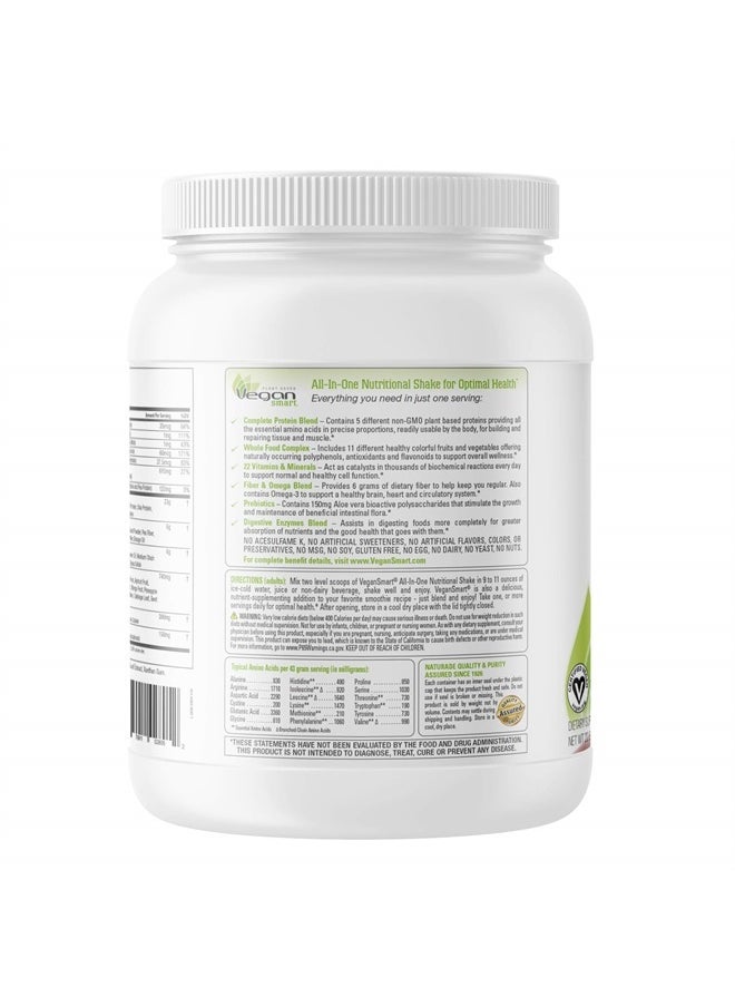 Vegansmart - Naturade Plant Based Vegan Protein Powder - All-in-One Nutritional Shake Protein Blend - Gluten Free & Non-GMO - Wild Berries (15 Servings) - Image 1
