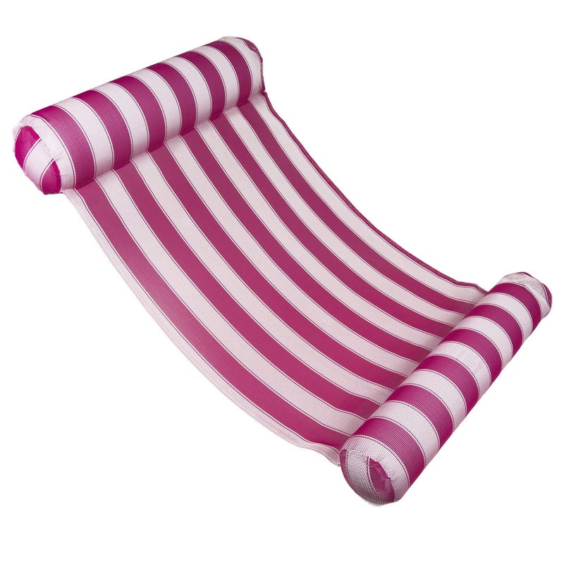 Poolmaster Water Hammock Inflatable Pool Floats for Adults, 4-in-1 Hammock, Saddle, Lounge or Drifter with Quick-Dry Mesh Fabric, 12-Gauge Vinyl Support, Pink - Image 1