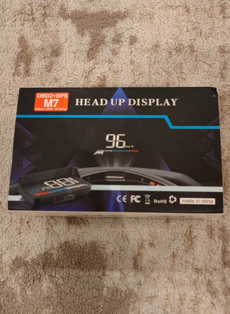 M7 Alayjah,Head Up Display M7-HUD, 1 Piece, USB Vehicle Speedometer, Multifunctional Over Speed Warning system - Image 3