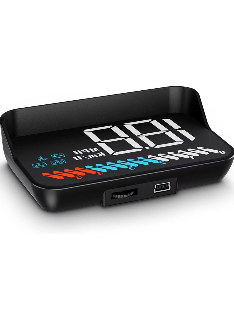 M7 Alayjah,Head Up Display M7-HUD, 1 Piece, USB Vehicle Speedometer, Multifunctional Over Speed Warning system - Image 1
