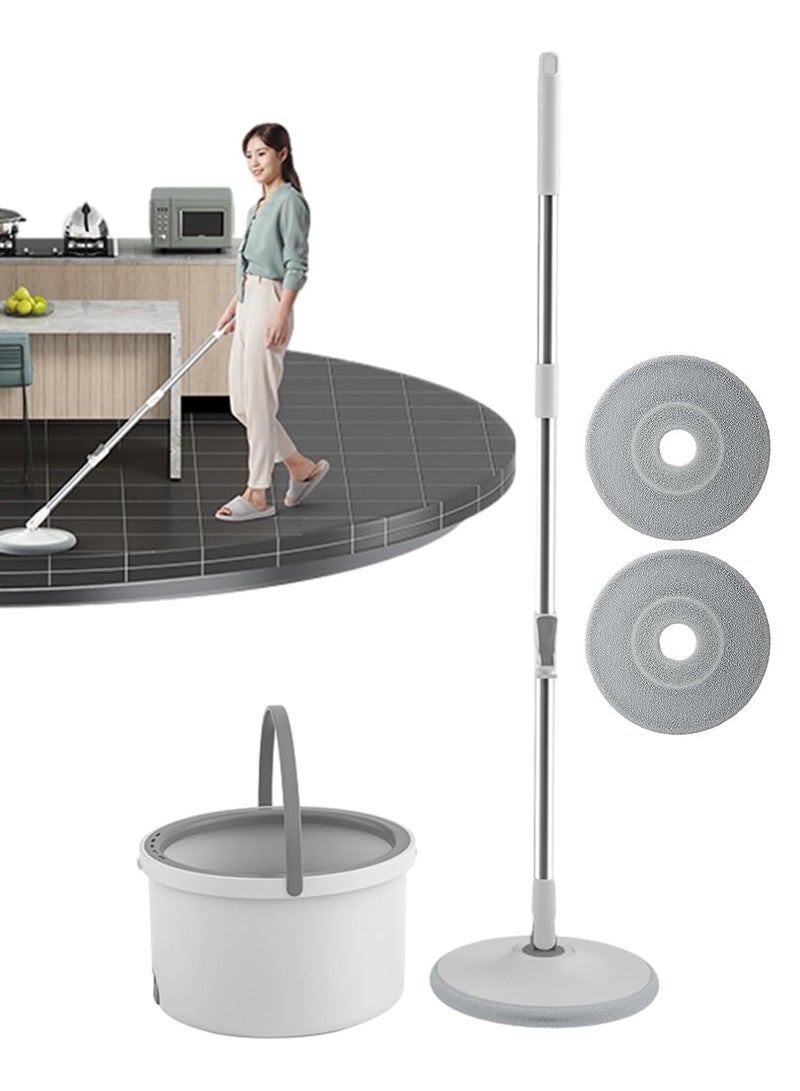 DubaiGallery Automatic Dehydration Stretch Mop Stick With Bucket Clean Sewage Water Separation Swob Dry Wet Rotating Mop  - Image 2