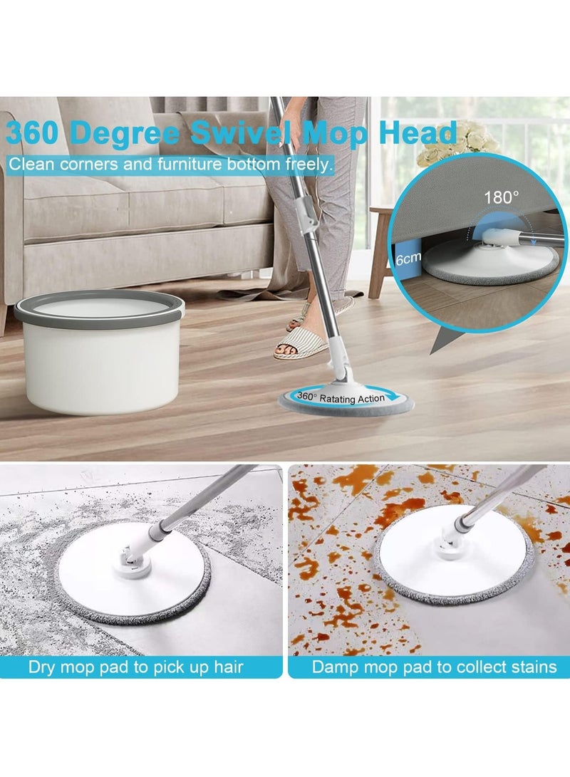 DubaiGallery Automatic Dehydration Stretch Mop Stick With Bucket Clean Sewage Water Separation Swob Dry Wet Rotating Mop  - Image 4