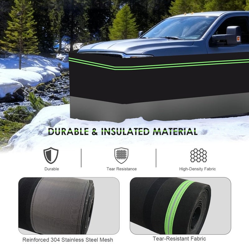 DOLEMODUO Camper Skirting Travel Trailer, 32inch Ã— 39.4ft Heavy Duty Wind and Snow Proof RV Winter Skirting Kits, Quick Install Camper Skirting Underbelly Cover for All Weather - Image 3