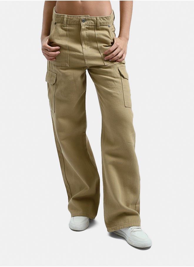 RAVIN Pocket Side Slit Wide Leg Feminine Jeans  - Image 1