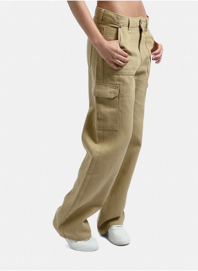 RAVIN Pocket Side Slit Wide Leg Feminine Jeans  - Image 2