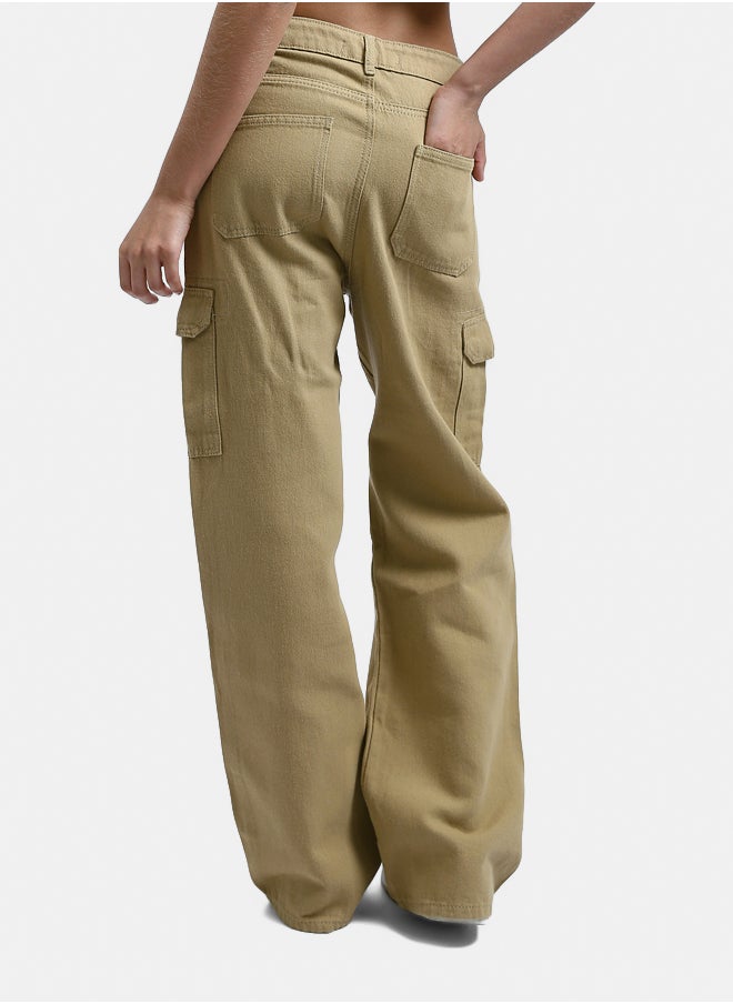 RAVIN Pocket Side Slit Wide Leg Feminine Jeans  - Image 3