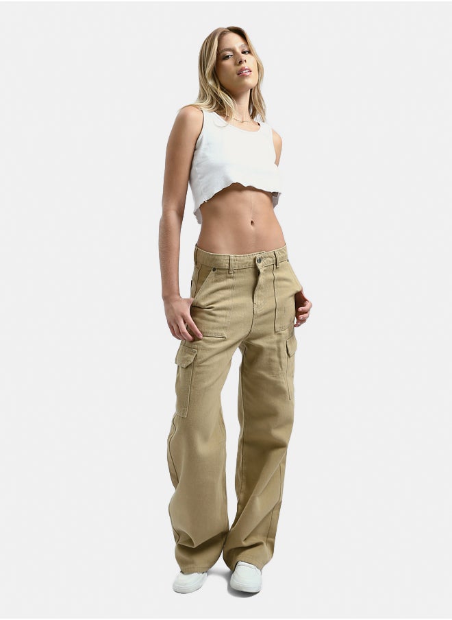 RAVIN Pocket Side Slit Wide Leg Feminine Jeans  - Image 5