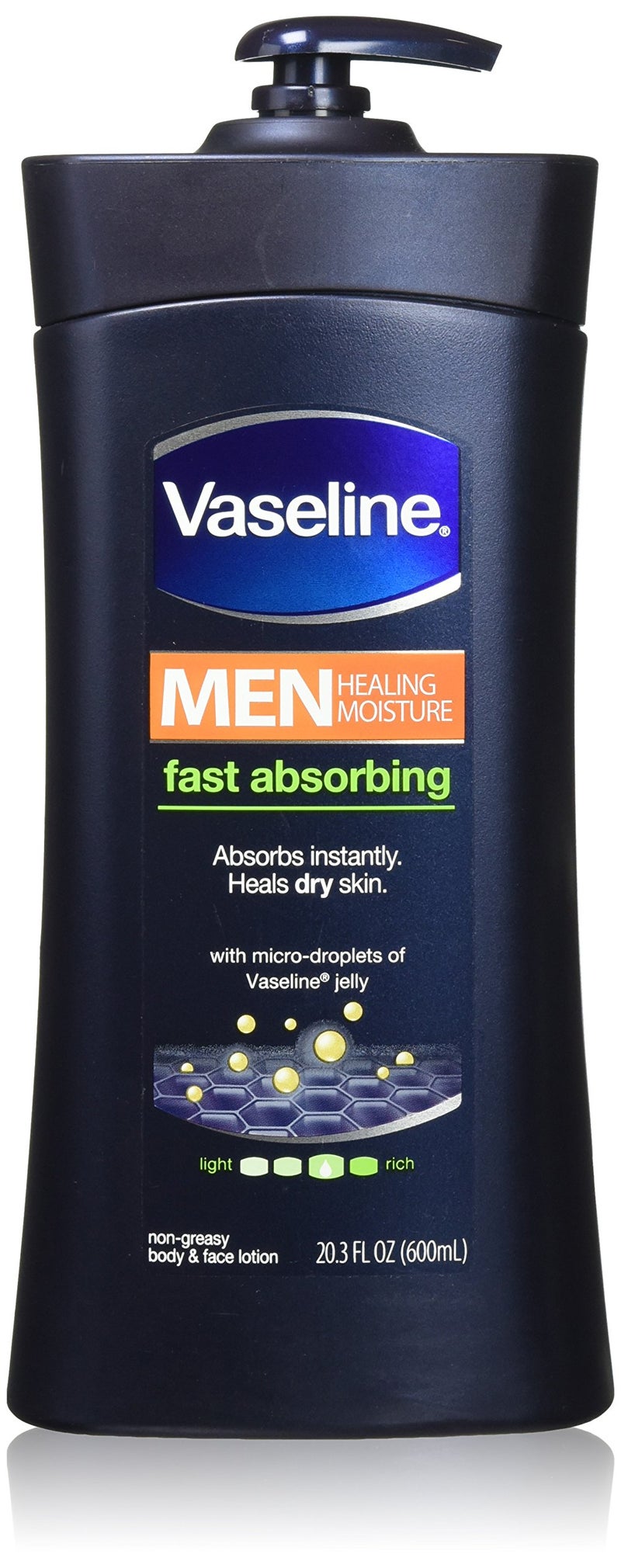 Vaseline Men Body and Face Lotion , 20.3 Ounce Bottle(Pack of 2) - Image 1