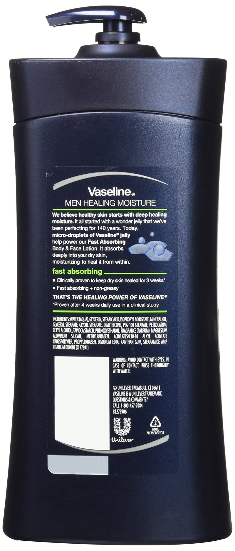 Vaseline Men Body and Face Lotion , 20.3 Ounce Bottle(Pack of 2) - Image 2