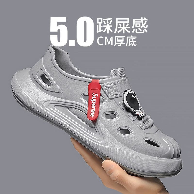 Coconut Clogs Men'S Summer Outer Wear All-Inclusive Slippers Non-Slip Soft Bottom Sports Beach Sandals - Image 1