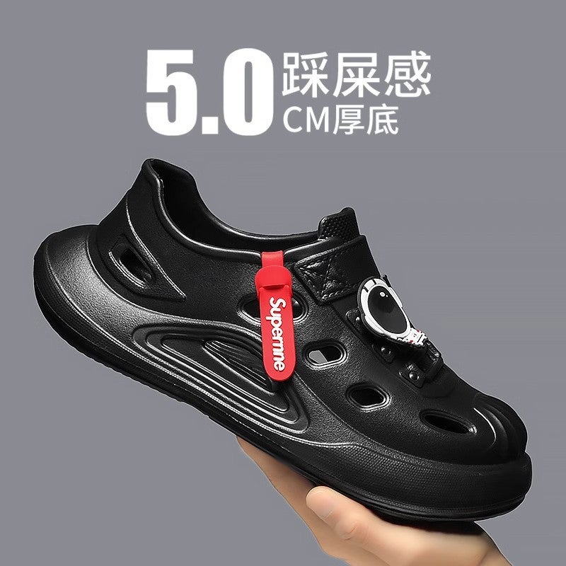 Coconut Clogs Men'S Summer Outer Wear All-Inclusive Slippers Non-Slip Soft Bottom Sports Beach Sandals - Image 4