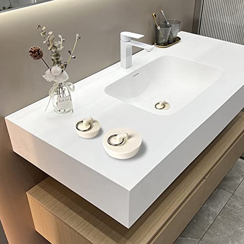 GZJoSum 6 Pieces Rubber Sink Stopper, Drain Stopper Bath Tub Stopper with Pull Ring, Kitchen Drain Plug Sink Plug, Bathroom Bath Plugs, 6 Sizes（White） - Image 4