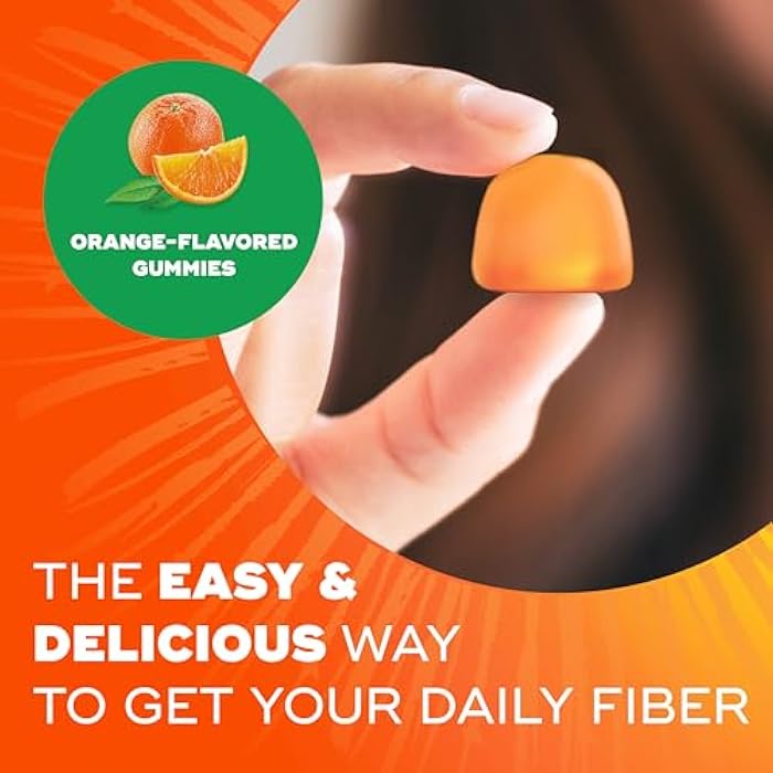 Metamucil Fiber Gummies for Adults, No Sugar Added Orange Flavor, 5g Plant Based Prebiotic Fiber Supplement Blend, 72 Count - Image 2