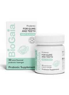 BioGaia BioGaia Prodentis | Dental Probiotic Lozenges | Promotes Healthy Gums & Teeth | Defends Against Dental Problems | Replenishes Oral Microbiome | Improves Oral Health | Mint Flavor | 30 Day Supply  - Image 1