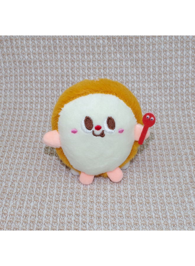 Cartoon Fries Doll Simulation Hamburger Couple Plush Keychain Hot Dog Chicken Leg Small Doll Stall Student Hanging Decoration-Color:Chicken Legs Without Hanging Chains - Image 4
