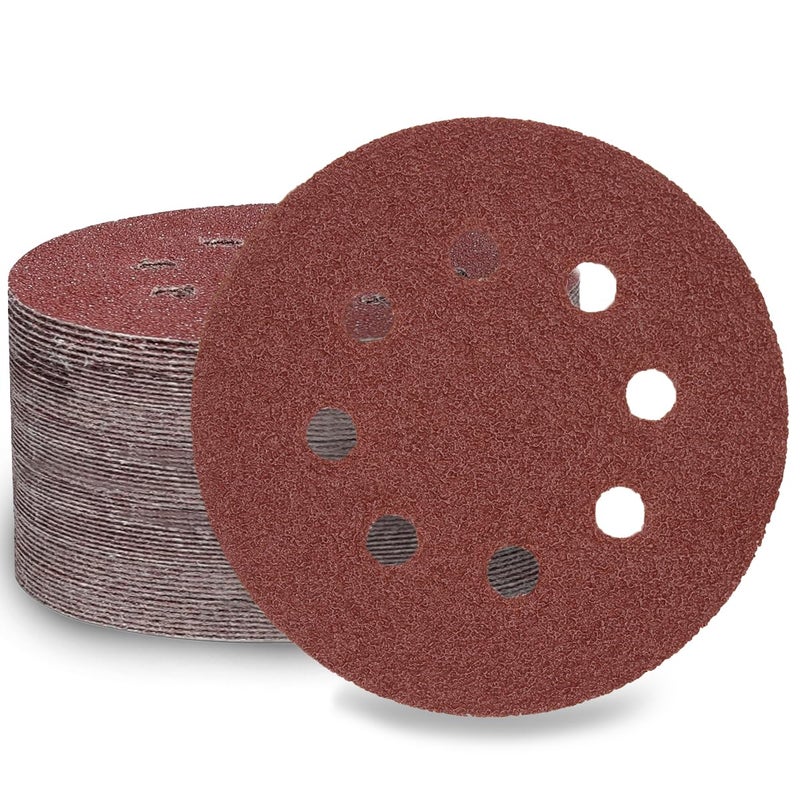 LESNIC Sanding Sheets,125mm Sanding Discs Pads Hook and Loop 40/60/80/100/120/180/240/320/400/800 Grits Sandpaper Sheet for Orbit Orbital Sander and All Oscillating Tools (40# x 50pcs) - Image 1