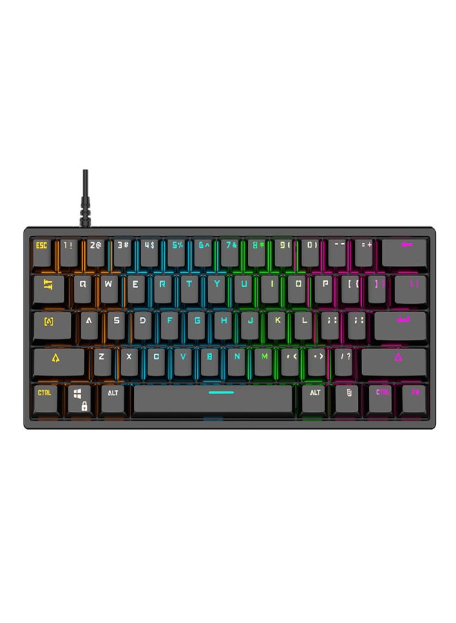 BAJEAL Mechanical Keyboard 61-key Gaming Keyboard High-quality Blue Switches Durable and Compact Design Various RGB Backlit Ergonomic Design for Windows Mac OS Linux and More - Image 1