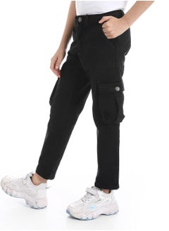 Andora Boys Multi-Pocket Cargo Trousers_Black  - Image 2