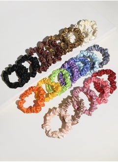 KHAJUL 20-Piece Silk Hairband Set Satin Hair Ties Multicolor for Girls and Women  - Image 3