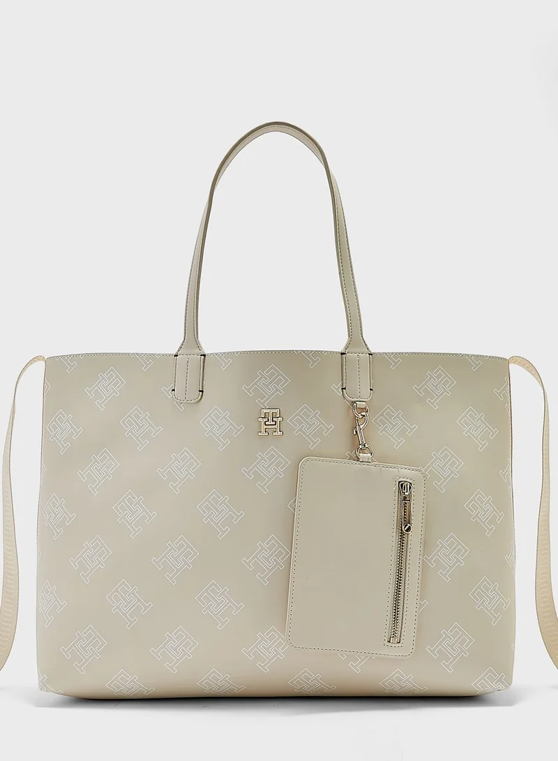 تومي هيلفيغر Iconic Logo Tote Bag