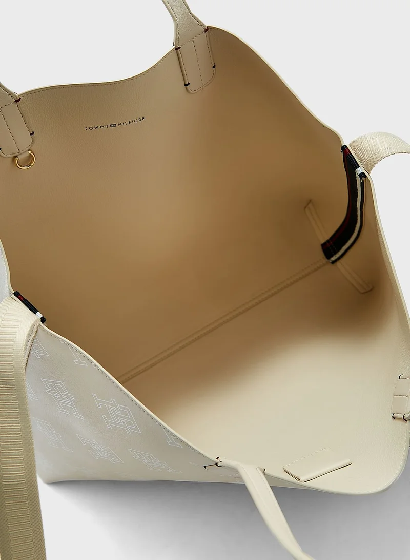 تومي هيلفيغر Iconic Logo Tote Bag