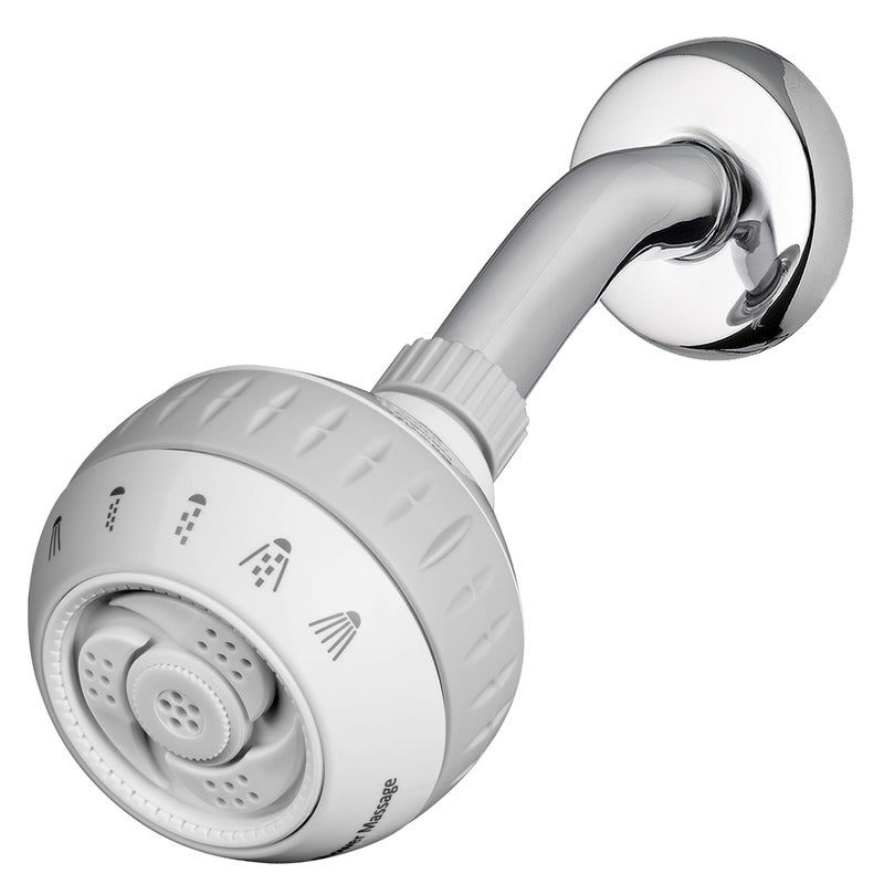 Waterpik Original Massage Shower Head with Massaging Sprays and 6 Modes, DIY Easy Installation, 1.8 GPM, White, SM-621E - Image 1