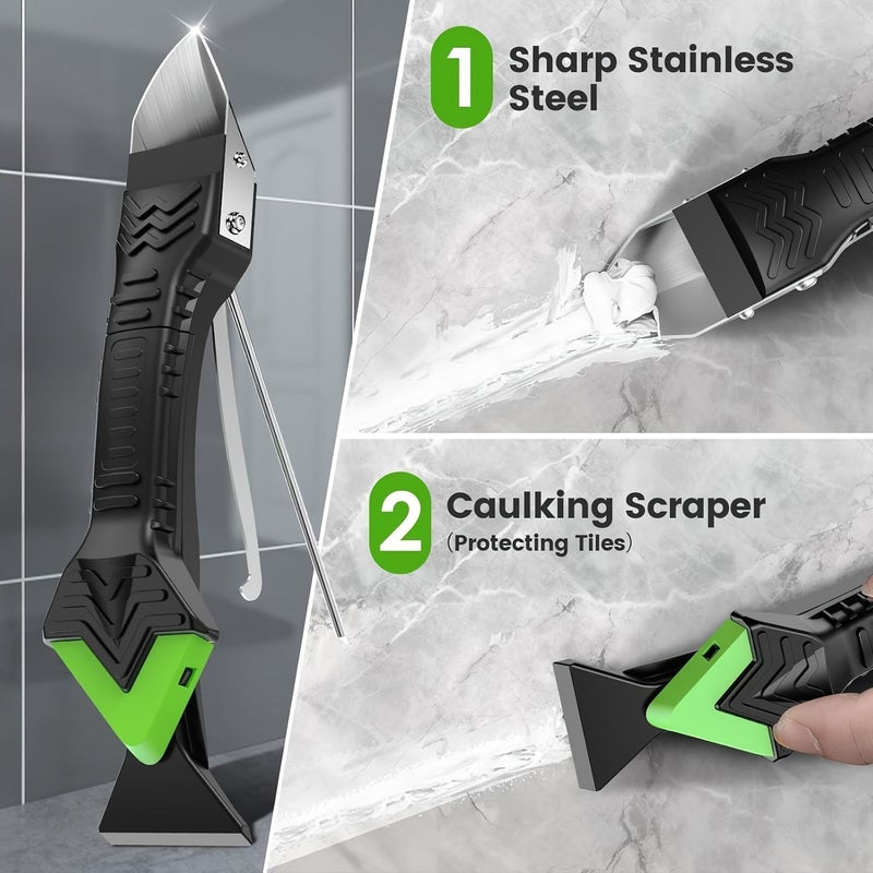 12 Piece Sealant Filling Tool Kit 5 In 1 For Narrow Areas Cleaning - Image 4
